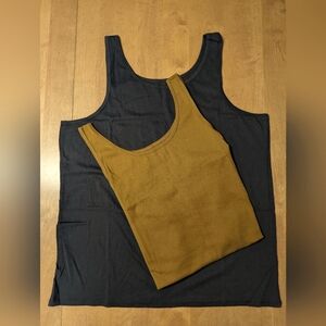 3/$14 New Maternity Black and Brown Tank Tops